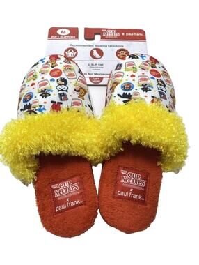 Paul Frank x Cup Noodles Slippers - Women's Medium, Brand New, Fun & Cozy!